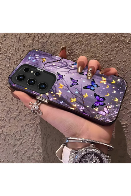 Samsung Galaxy S23 Ultra Compatible Phone Case Beautiful Butterfly Anti-Shock Camera Anti-Drop
