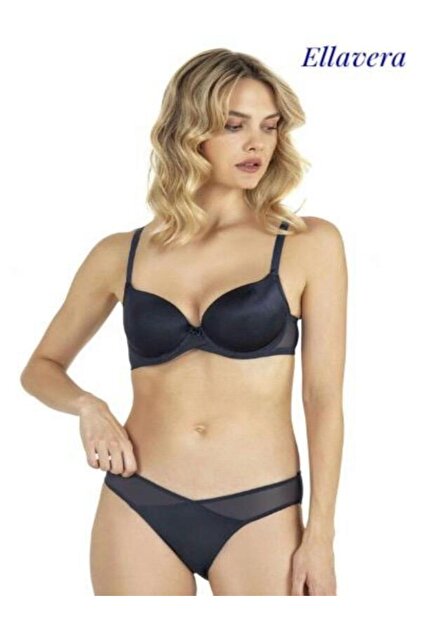 4190 Cross Detailed Tulle Bra Set