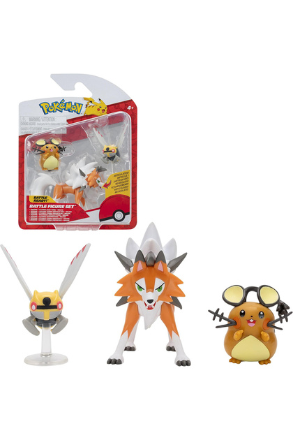 Cici Oyuncak Pokemon Battle 3lü Figür Ninjask Dedenne Lycanroc