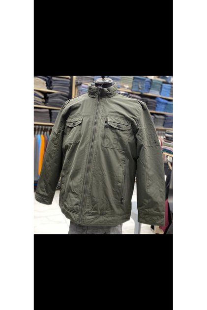 Men's Linen Coat Winter Multi-Pocket Battal Large Size
