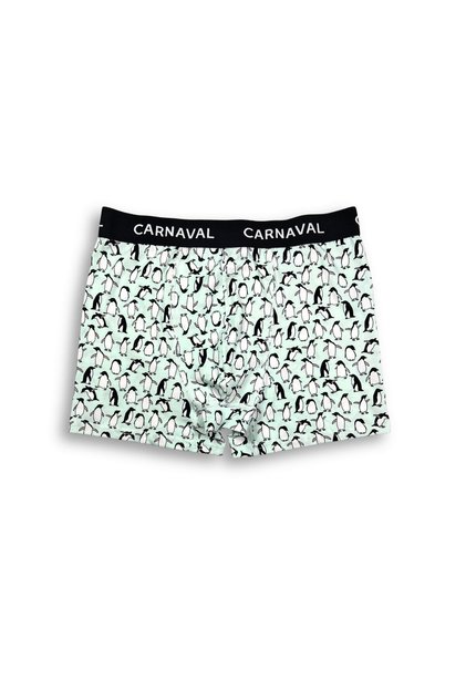 Light Blue Penguin Patterned Premium Cotton Men's Boxers