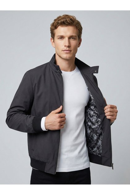 Erkek Hakim Yaka Bomber Mont