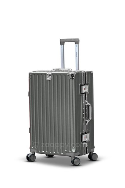 Hard Shell Aluminum Framed 20 Inch (7-10kg) Luggage, USB Charging Port, Bottle Holder