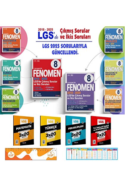 Fenomen Yayıncılık Fenomen 8 LGS Çıkmış Sorular Ve İkiz Sorular