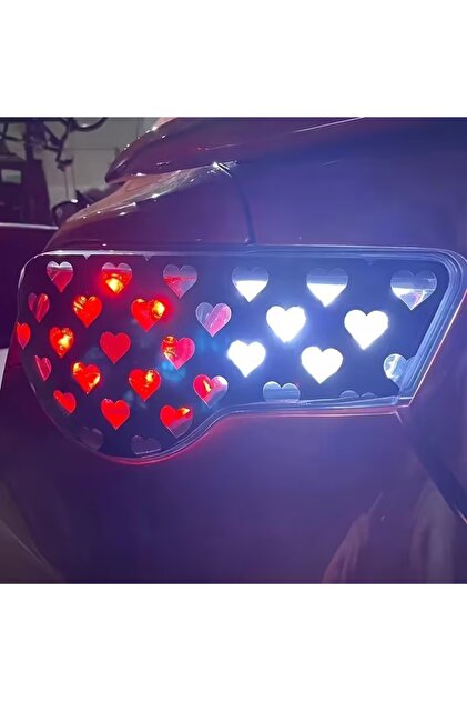 ❤️ Kalp Desenli Stop Sticker – Siyah Kalp Sticker / Işık Geçiren Tasarım ❤️