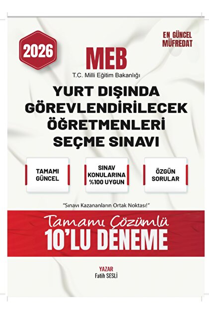 İcra Müdürlüğü Akademisi 2026 Meb Yurt Dışı Öğretmenlik Sınavı 10