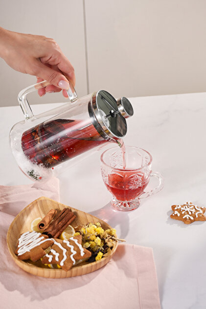 Karaca Pia Frostia Bitki Çayı ve Filtre Kahve Demliği French Press