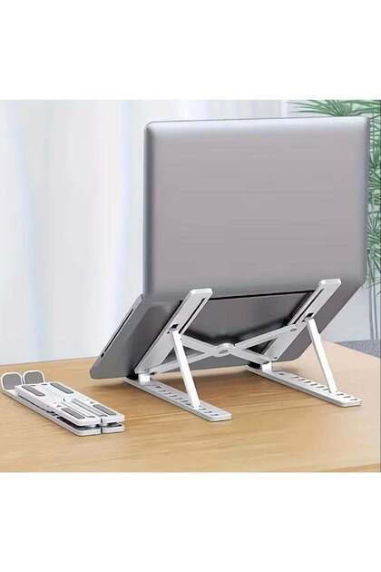 2-in-1 Adjustable Laptop and Phone Stand White