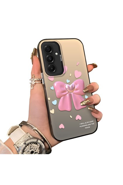 Samsung Galaxy A16 Compatible Silicone Edge Hard Back Anti-Fall Case Butterfly Knot Patterns