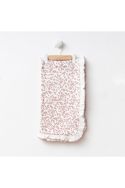 Leopard Patterned 100% Cotton 90X100 Baby Blanket