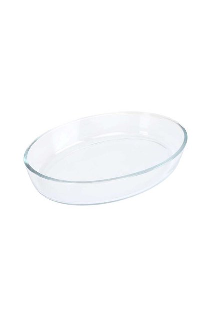 HSAP24L Borosilicate Glass Oval Baking Dish, 2.4 Litre, Transparent