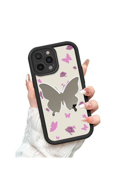 iPhone 14 Pro Max Compatible Phone Case Butterfly Mirror Anti-Drop Silicone Case