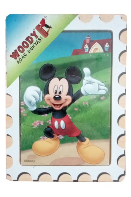 Mickey Mouse 3 Piece Wooden Puzzle Jigsaw Puzzle Pazıl