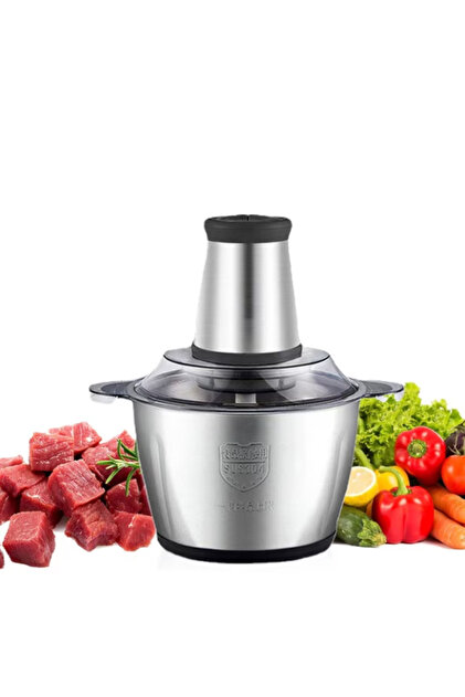 Tocător electric pentru carne și legume, 4 lame din oțel inoxidabil de înaltă calitate, capacitate de 2L