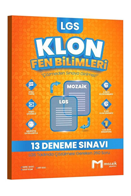 Açı Yayınları 8.Sınıf Mozaik Yayınları LGS Matematik + Fen