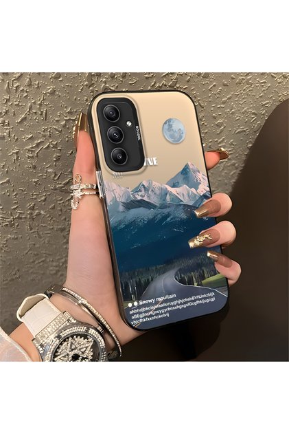 Samsung Galaxy A34 5g Compatible Silicone Edge Hard Back Anti-Fall Case Mountain Peak Patterns