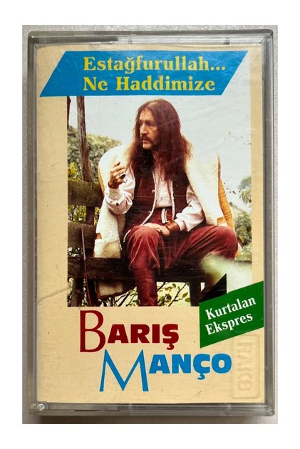 Barış Manço Kurtalan Ekspres Estağfurullah Ne Haddimize Kaset Translates to English As: Barış Manço Kurtalan Ekspres Sorry for What We Did Cassette.