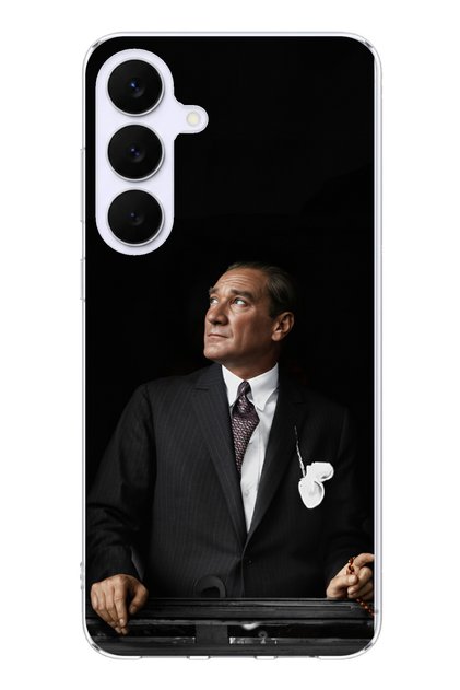 Samsung Galaxy S25 Fe Compatible Ufka Bakan Lider Atatürk Printed Silicone Case