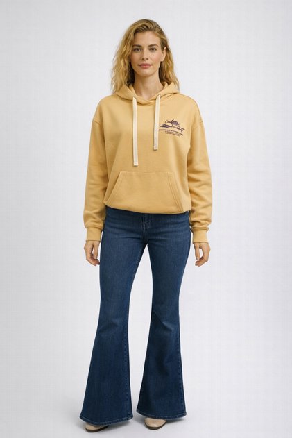 Kadın Jenny Dirty Dark Blue Yüksek Bel Flare Jean Pantolon - Dirty Dark Blue