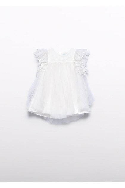Mayoral Abel Lula Baby Girl Daisy Evening Dress Cream