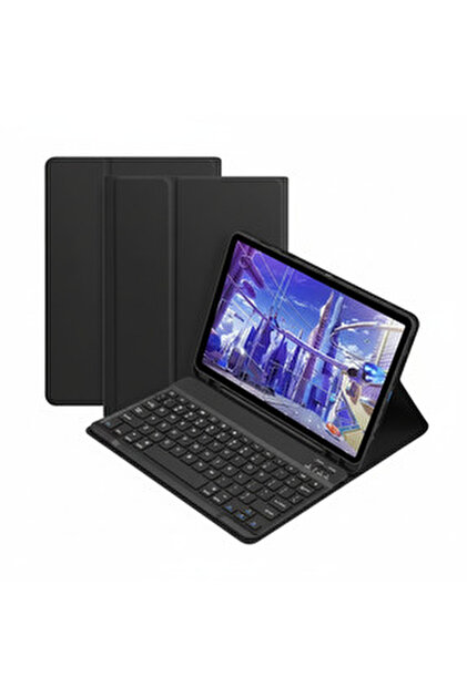 Toetsenbord Case Voor Lenovo Tab M10 FHD Plus TB-X606F / TB-X606X 10.3 FHD Met Touchpad Ronde Toetsen, Magnetisch Afneembaar Draadloos Bluetooth Toetsenbord Slim Stand Folio Case,zwart