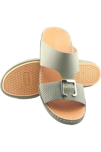 A E T Handmade Arabic Sandals For Men | Outdoor Mens Slippers | Full Genuine Leather with Buckle