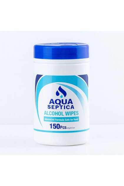 Septica Alcohol Wet Wipes 150 Pcs | Practical Disinfectant Wipes for Hand and Surface Cleaning