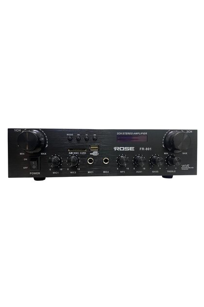 Rose FR-801 - 2X100 Watt 2 ZONE STEREO Mixer Amfi - Fiyatı, Yorumları