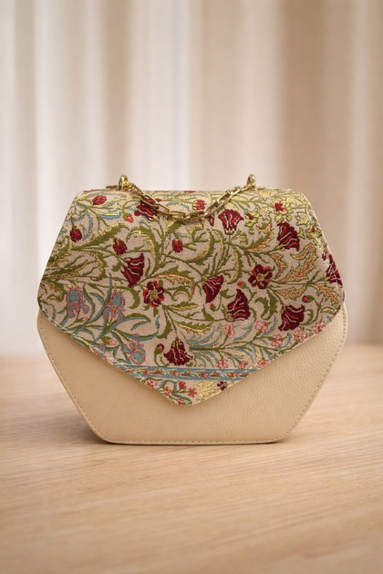 Elegant Patterned Chain Strap Women's Shoulder Bag