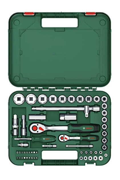 Bosch 1/4'' + 1/2'' 57 Parça Lokma Anahtar Takımı 1600A02Z9G