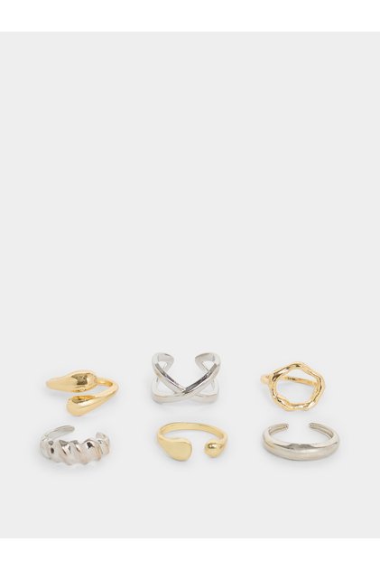 Set of 6 - Two Tone Ring