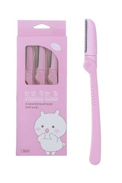3-Piece Eyebrow Razor Set Pink