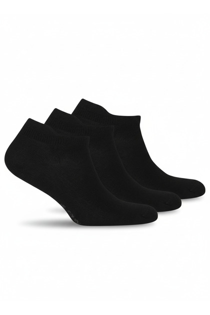 Unisex 3-Pack Ultra-Thin Flexible Soft Arch Support Cotton Bamboo Booties Socks That Take the Shape of the Foot