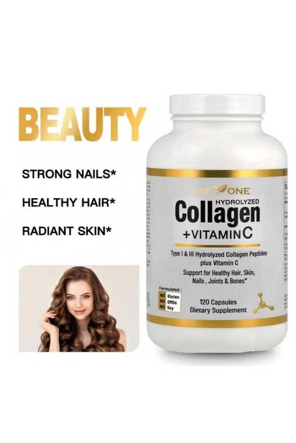 Collagen+Vitamin C Beauty Hair And Nails Vitamins For Women Collagen Up Skin Whitening 120 Capsules
