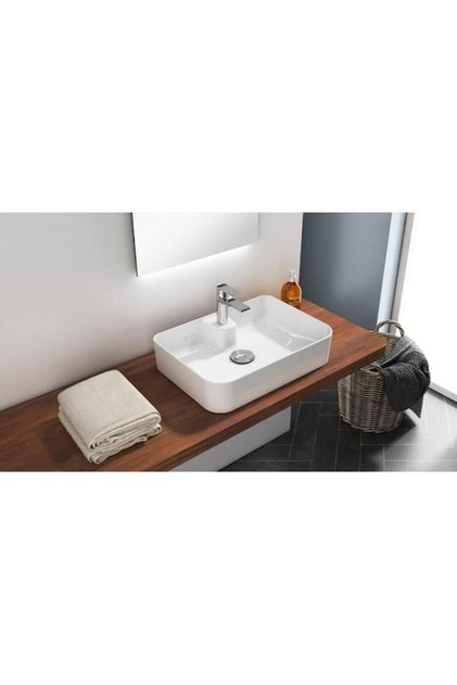 Tezgah Üstü Set Üstü Lavabo 35*50 Delikli Quarter Bath Rapid Line Line