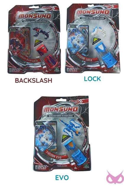 GIOCHI PREZIOSI MONSUNO Lisanslı 3'lü Fusion Figür Seti