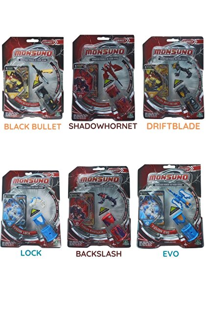 GIOCHI PREZIOSI MONSUNO Lisanslı 6'lı Fusion Figür Seti – Black