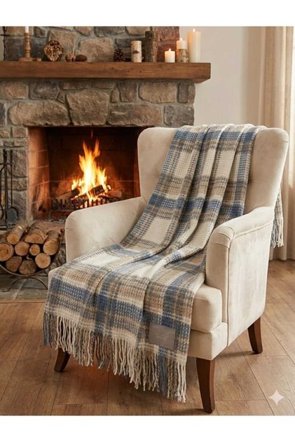 Cozy Life Cotton Scottish Tv Blanket 130 X 170 cm