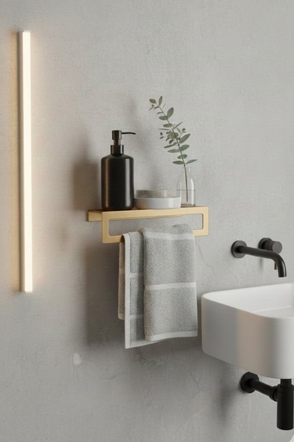 Metal Mutfak Havluluk Banyo Askısı Modern Duvar Dekoru 30 cm