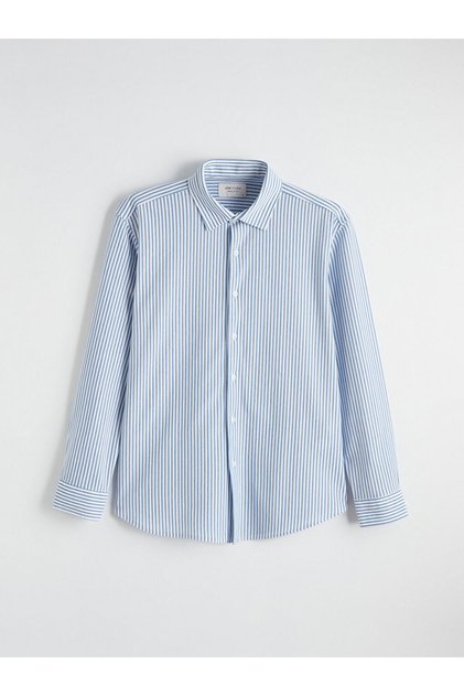Lcw Vision Navy Blue Regular Fit Striped Men's Shirt