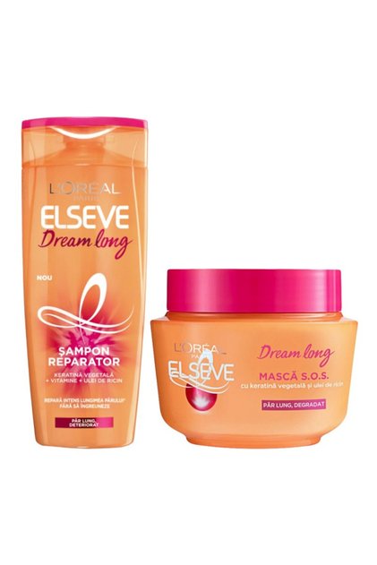 Set Ingrijire Par Lung, Deteriorat Dream Long Sampon Reparator 250 ml, Masca Par S.O.S. 300 ml