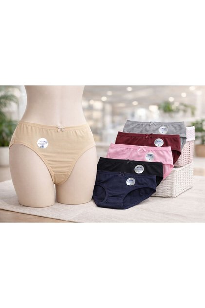 Beautiful and elegant women's panties, made in Turkey, 6 pieces, 6 different colors