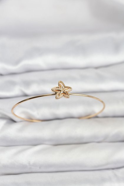 Star Model Gold Color Bracelet - Ebj251219W38765