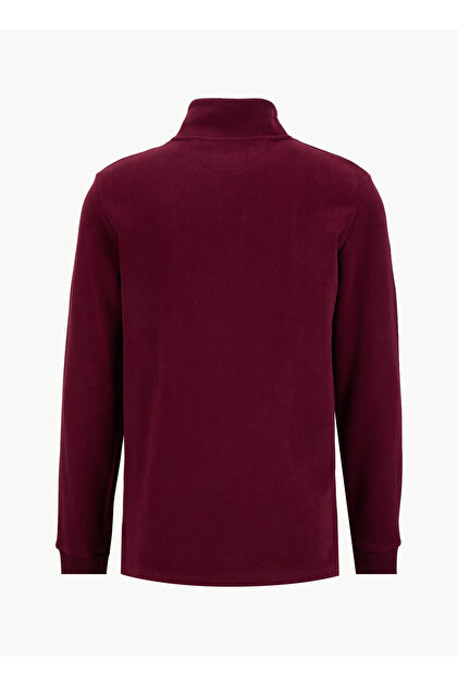 Lee Cooper Dik Yaka Bordo Erkek Sweatshırt 261 LCM 241069 WESTORN