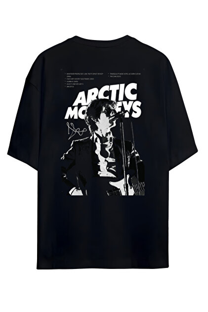 Arctic Monkeys Tシャツ Genel Markalar Unisex Siyah Arctic Monkeys T-Shirt - Fiyatı, Yorumları