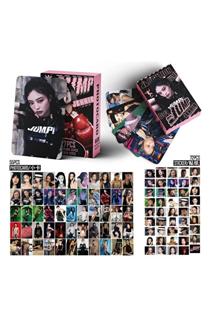Kpop Dünyasi BLACKPINK Jennie '' JUMP '' Çift Yön Baskılı Lomo