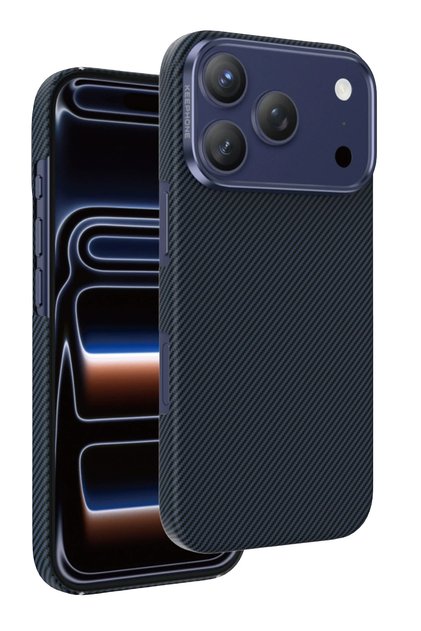 iPhone 17 Pro Max & 18 Pro Max Kevlar Case Slim Horizontal Carbon Stripes Sweden Magsafe Case