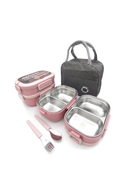 valkyrie 304 Çelik Bölmeli Lunch Box Seti | Termal Çantalı