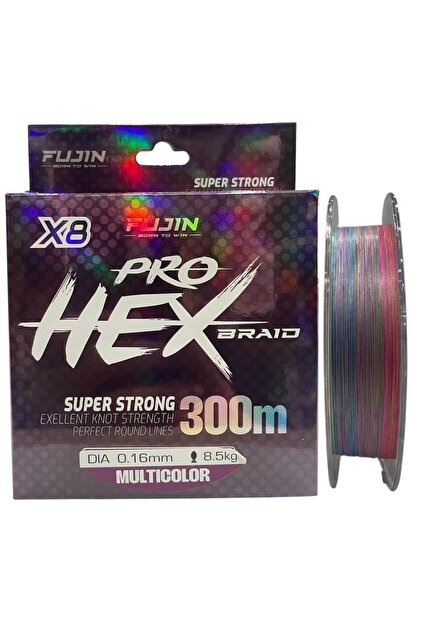 Fujin Pro Hex 8x 300mt 0.16mm Multi Color İp Örgü Misina - Fiyatı