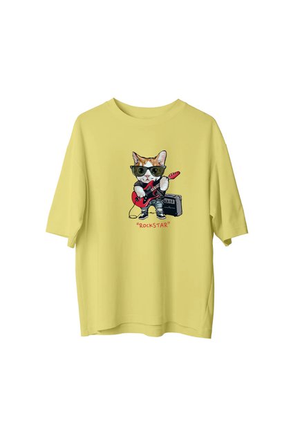 Rockstar Cat - Oversized T-Shirt